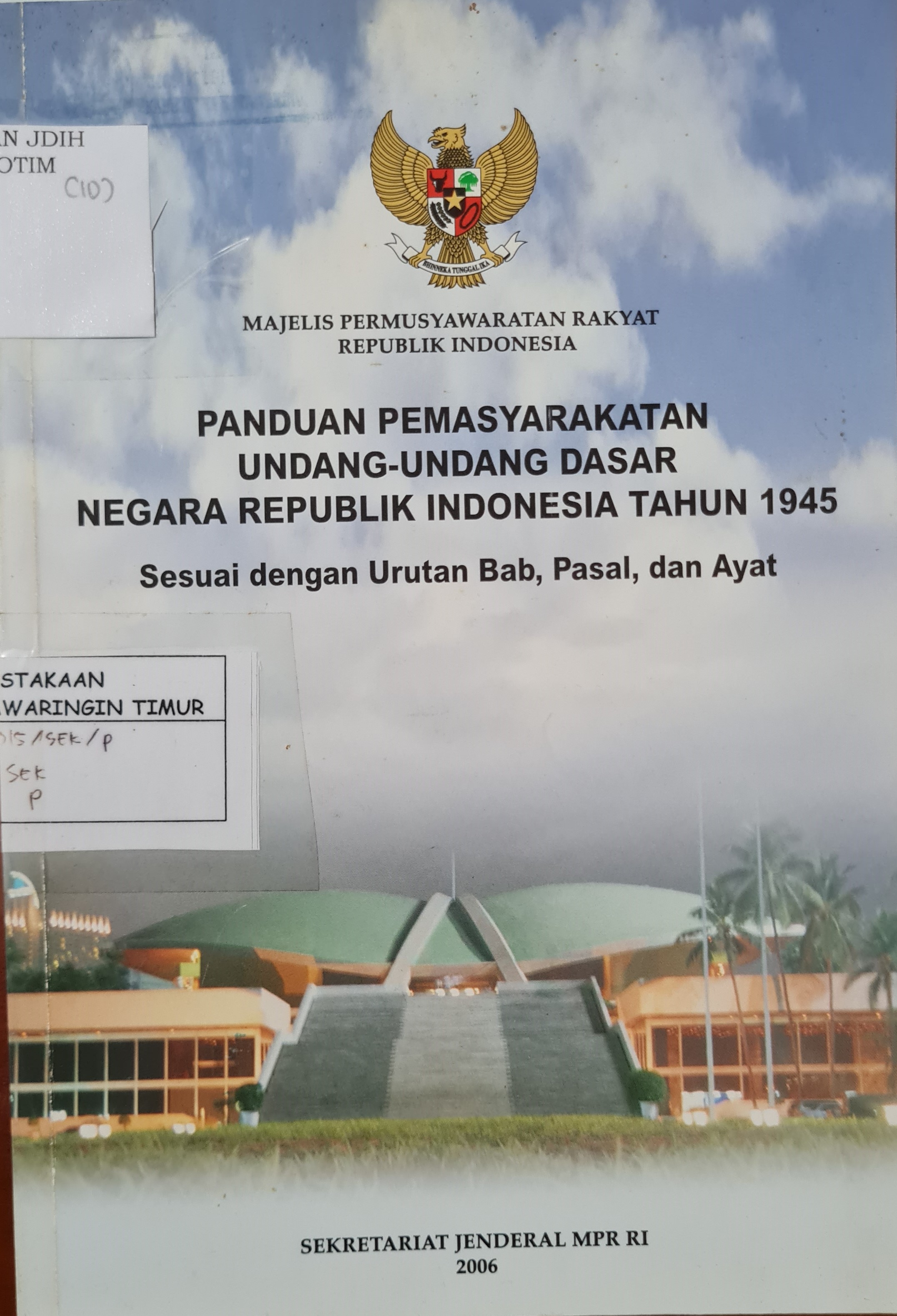 Panduan Permasyarakatan Undang-Undang Dasar Negara Republik Indonesia Tahun 1945